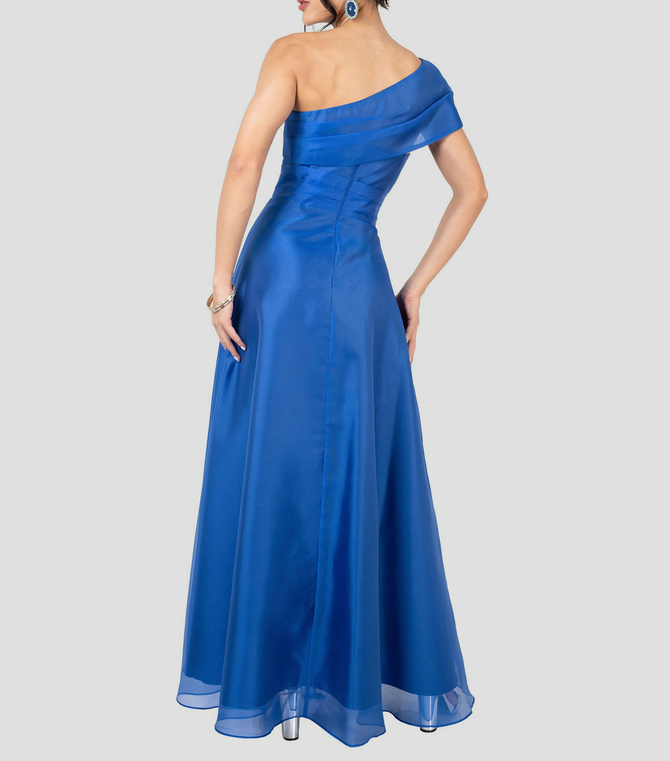 Vestido de fiesta largo liso Mujer